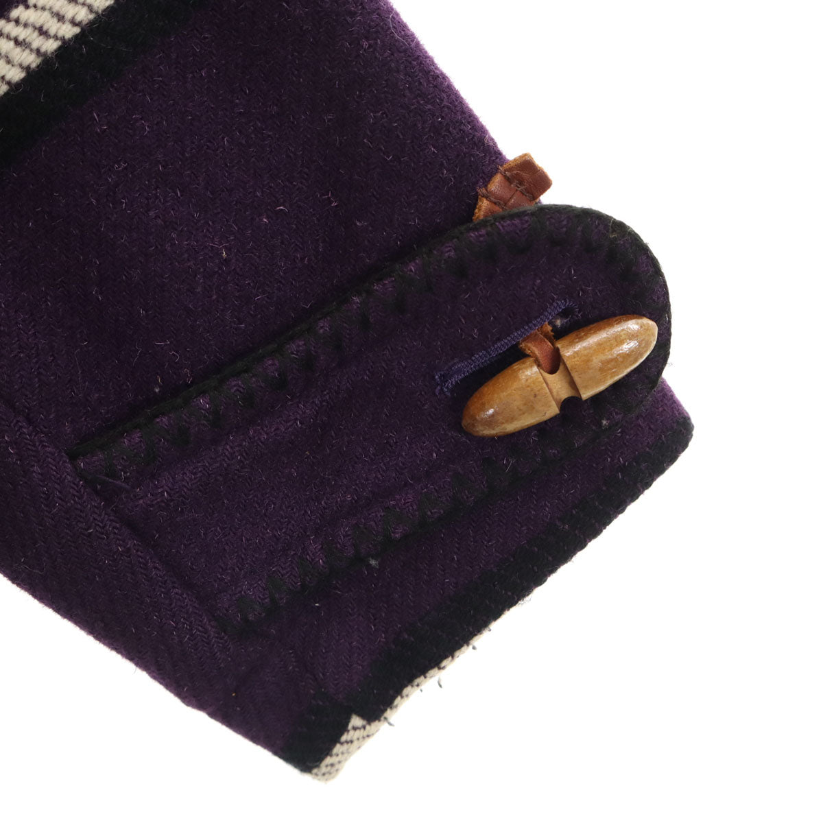 HYSTERIC GLAMOUR ヒステリックグラマー 日本製 ボーダー柄 ダッフルコート FREE パープル 中綿 レディース