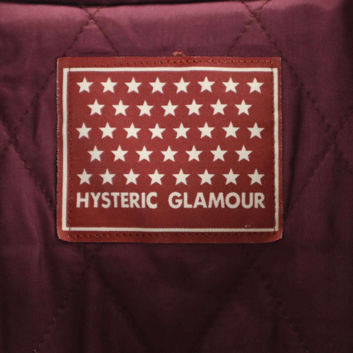 HYSTERIC GLAMOUR ヒステリックグラマー 日本製 ボーダー柄 ダッフルコート FREE パープル 中綿 レディース