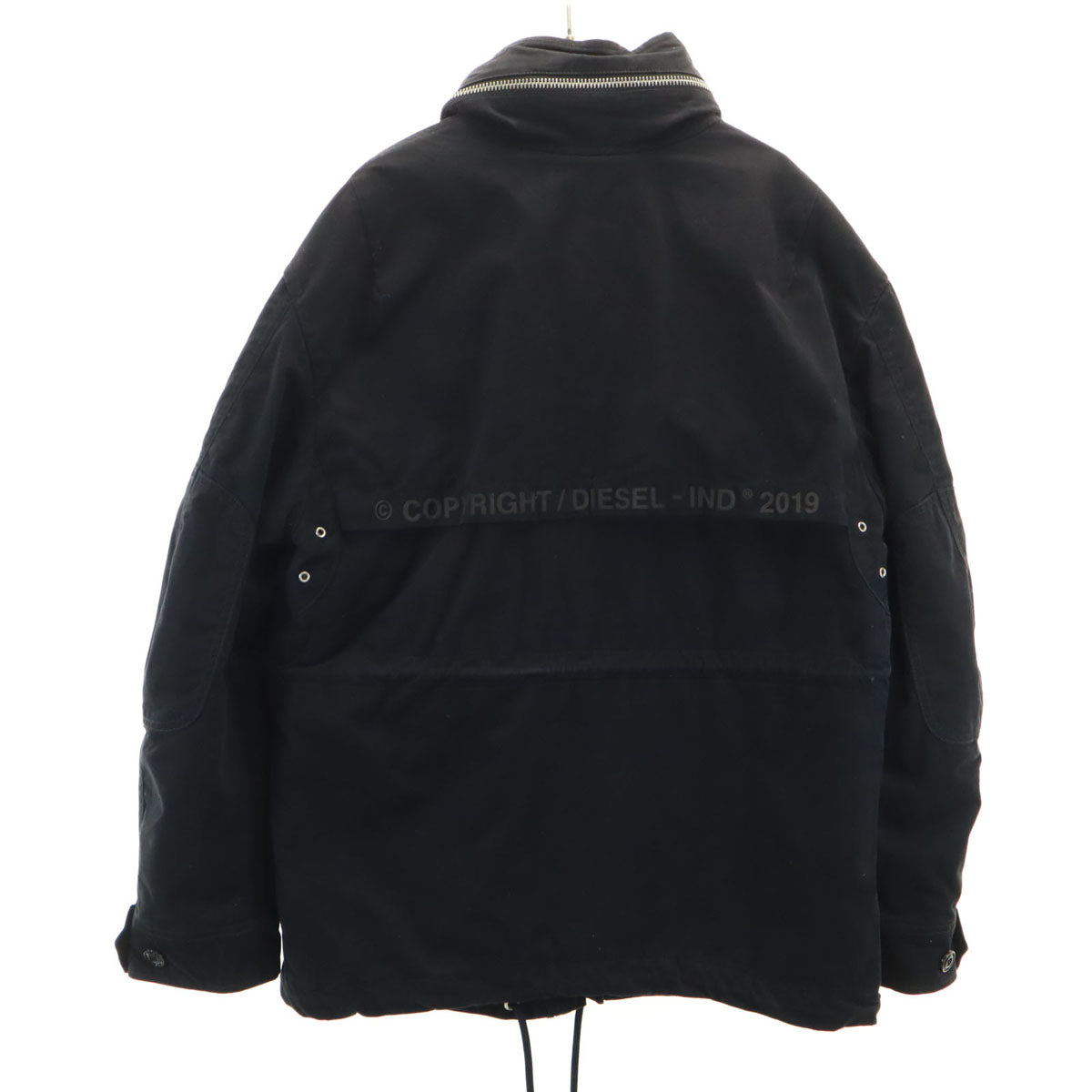 DIESEL ディーゼル ミリタリージャケット S ブラック メンズ