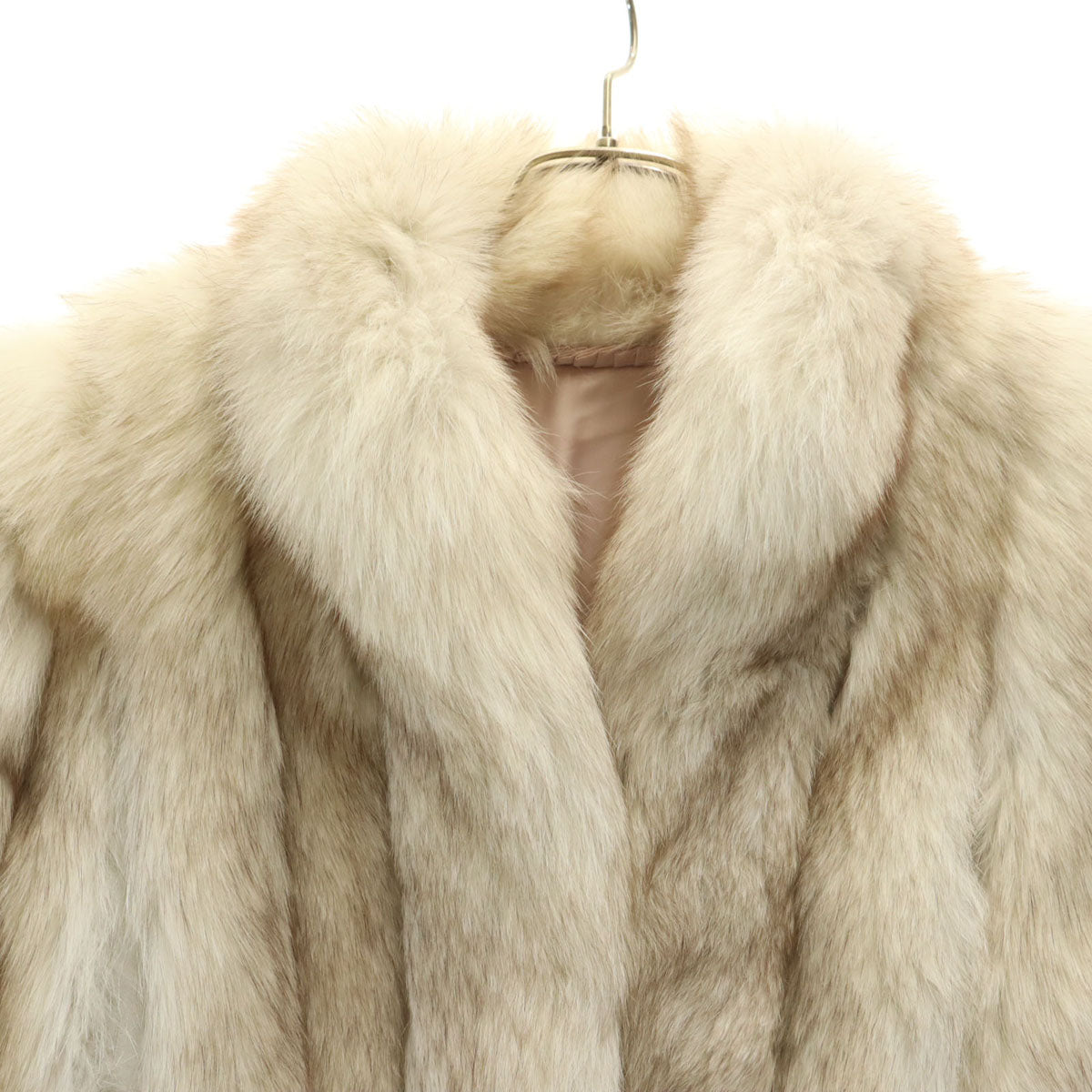 美品 SAGA FOX サガフォックス ファーコート 11 グレージュ レディース