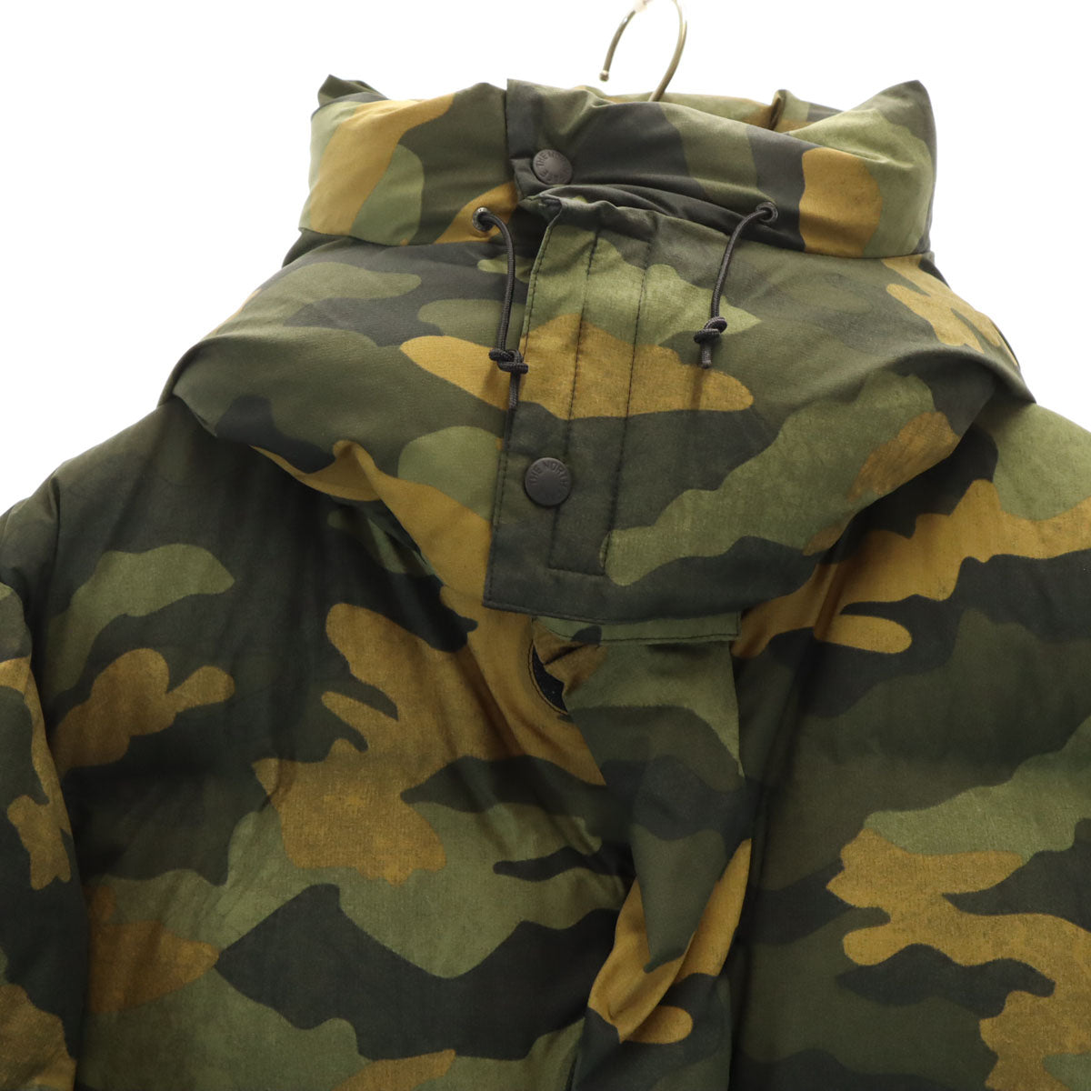 未使用 THE NORTH FACE ザノースフェイス カモフラ ノベルティウインドストッパーブルックスレンジライト ダウンパーカー L カーキ アウトドア ND91961 メンズ