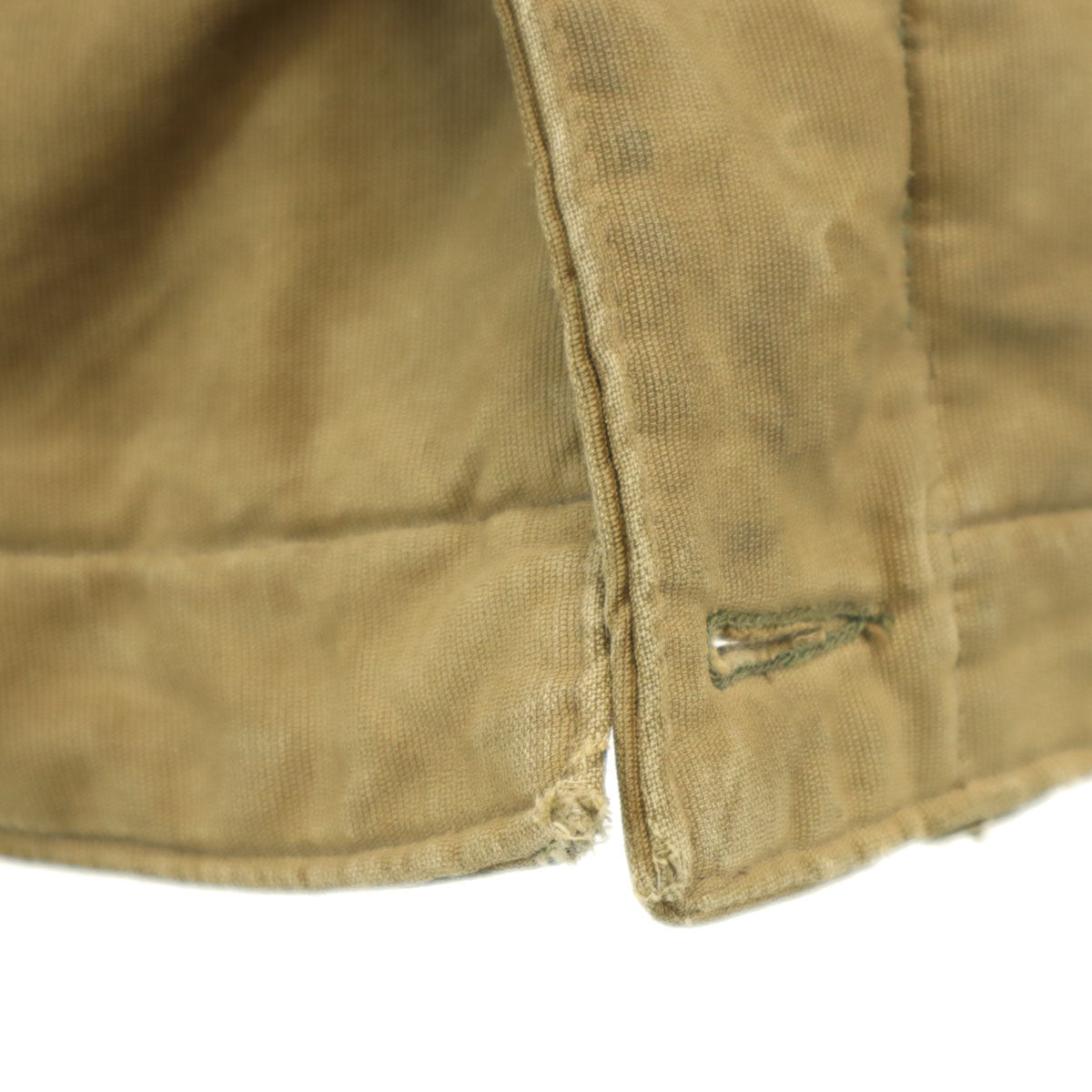 60s ヴィンテージ ミリタリー デッキ ジャケット ベージュ系 EMARジップ 裏ボア メンズ