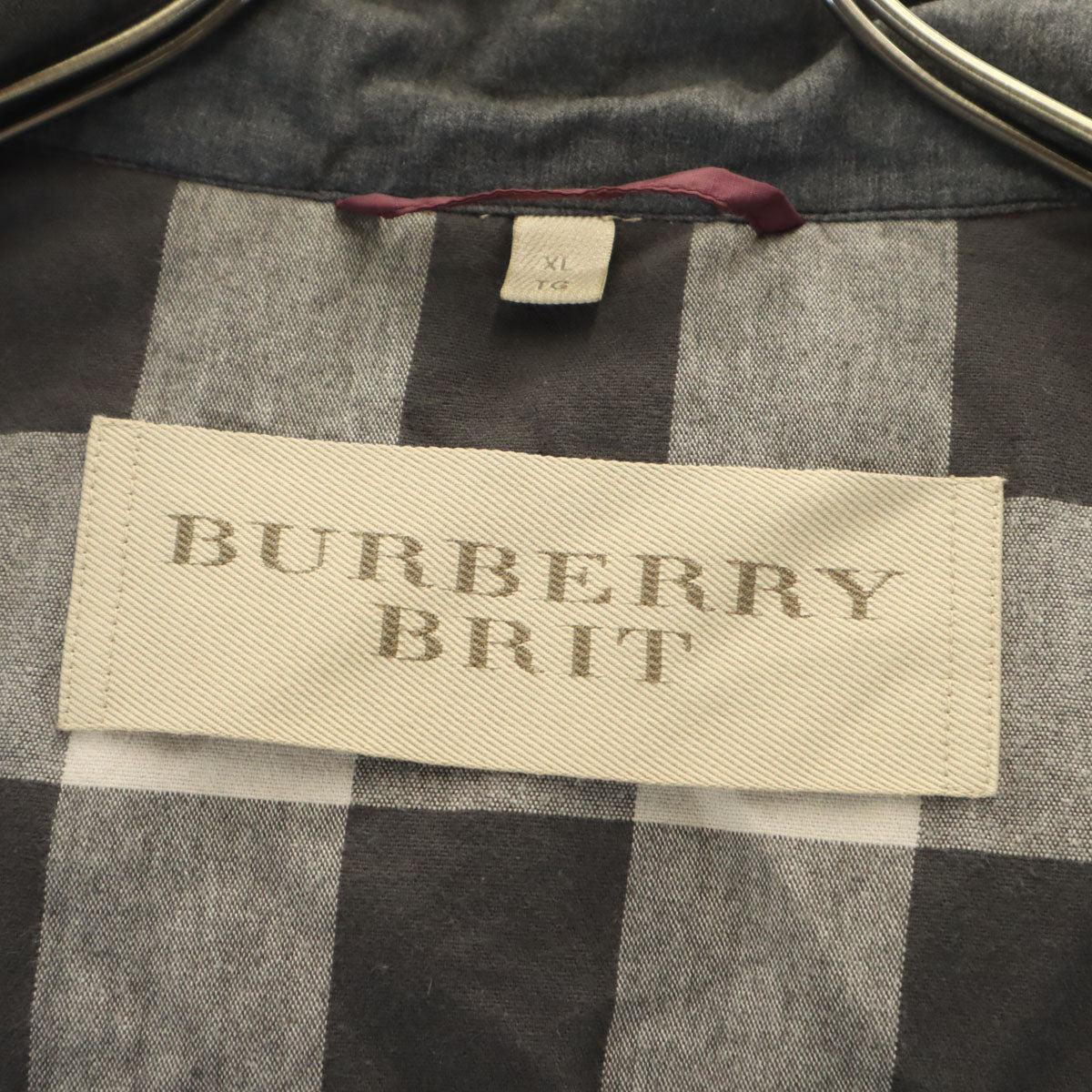 BURBERRY BRIT バーバリーブリット ダウンジャケット XL パープル系 メンズ