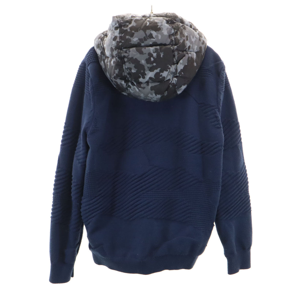 C.P.Company シーピーカンパニー カモフラ柄 ニット切替 ダウンジャケット 50 ネイビー メンズ