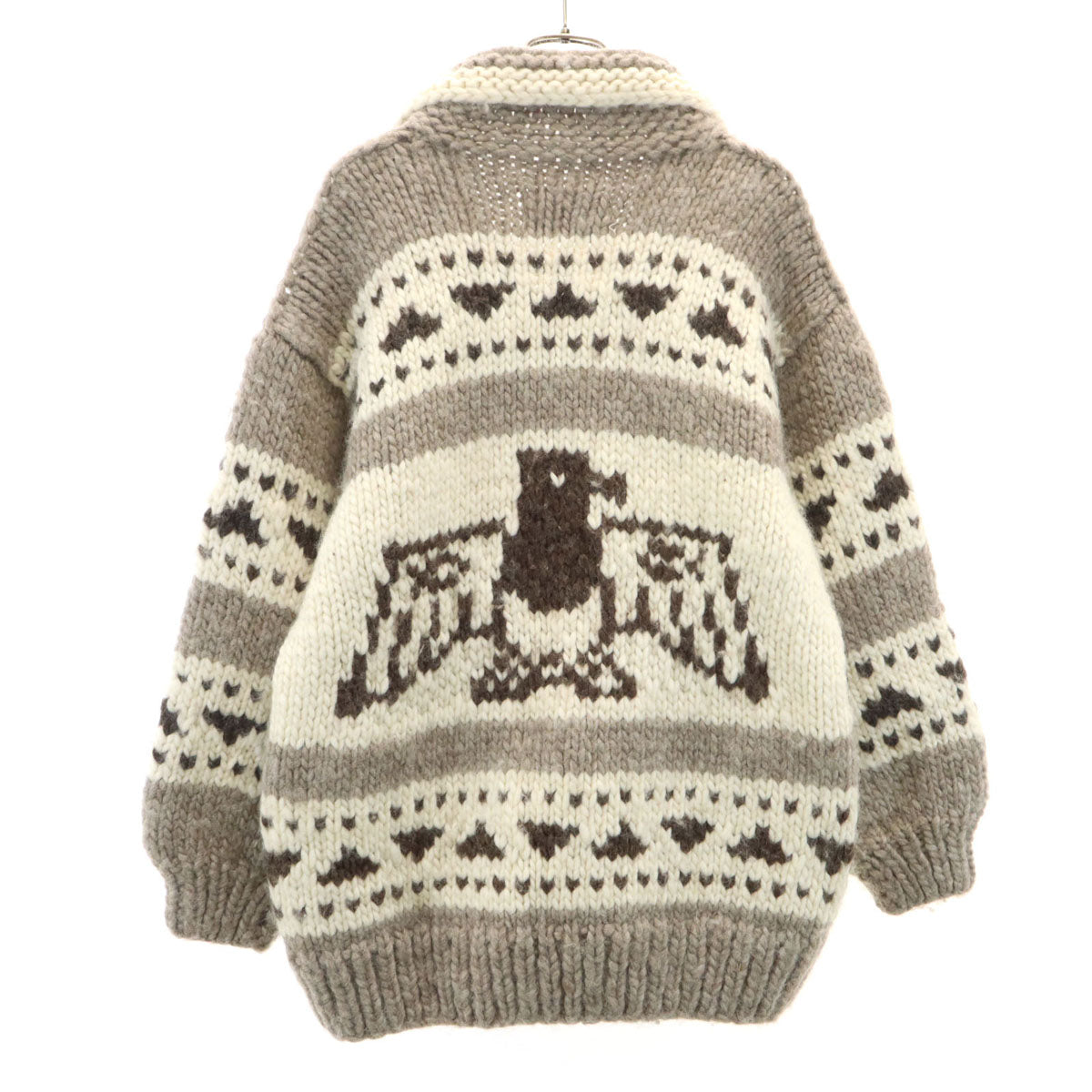 KANATA カナタ カナダ製 サンダーバード カウチンジャケット グレージュ ニット メンズ