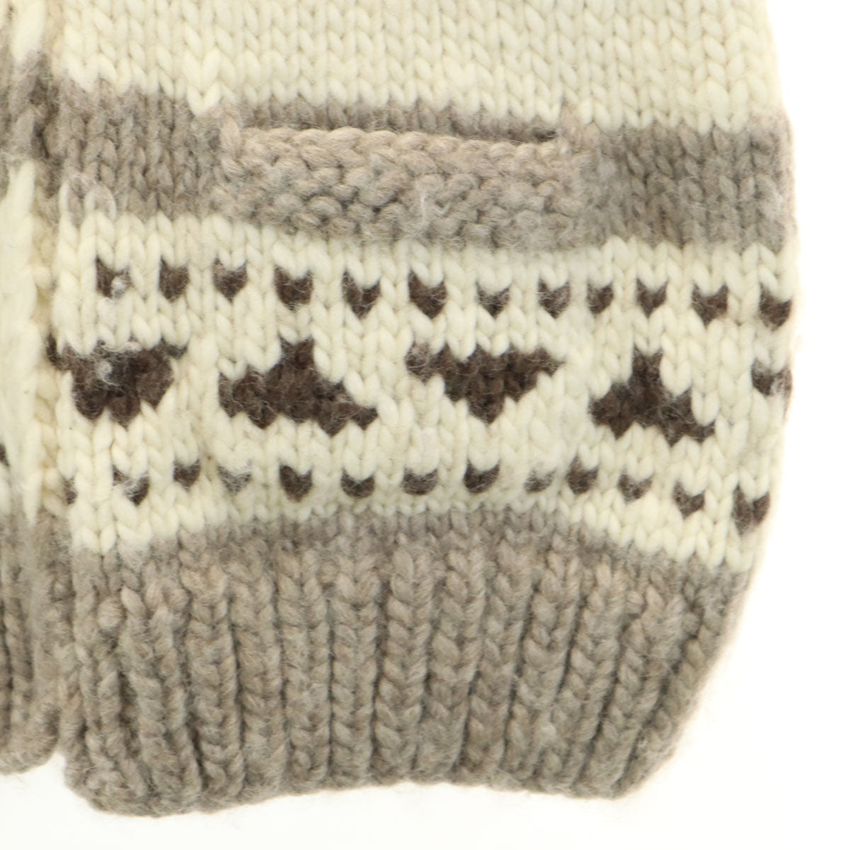 KANATA カナタ カナダ製 サンダーバード カウチンジャケット グレージュ ニット メンズ