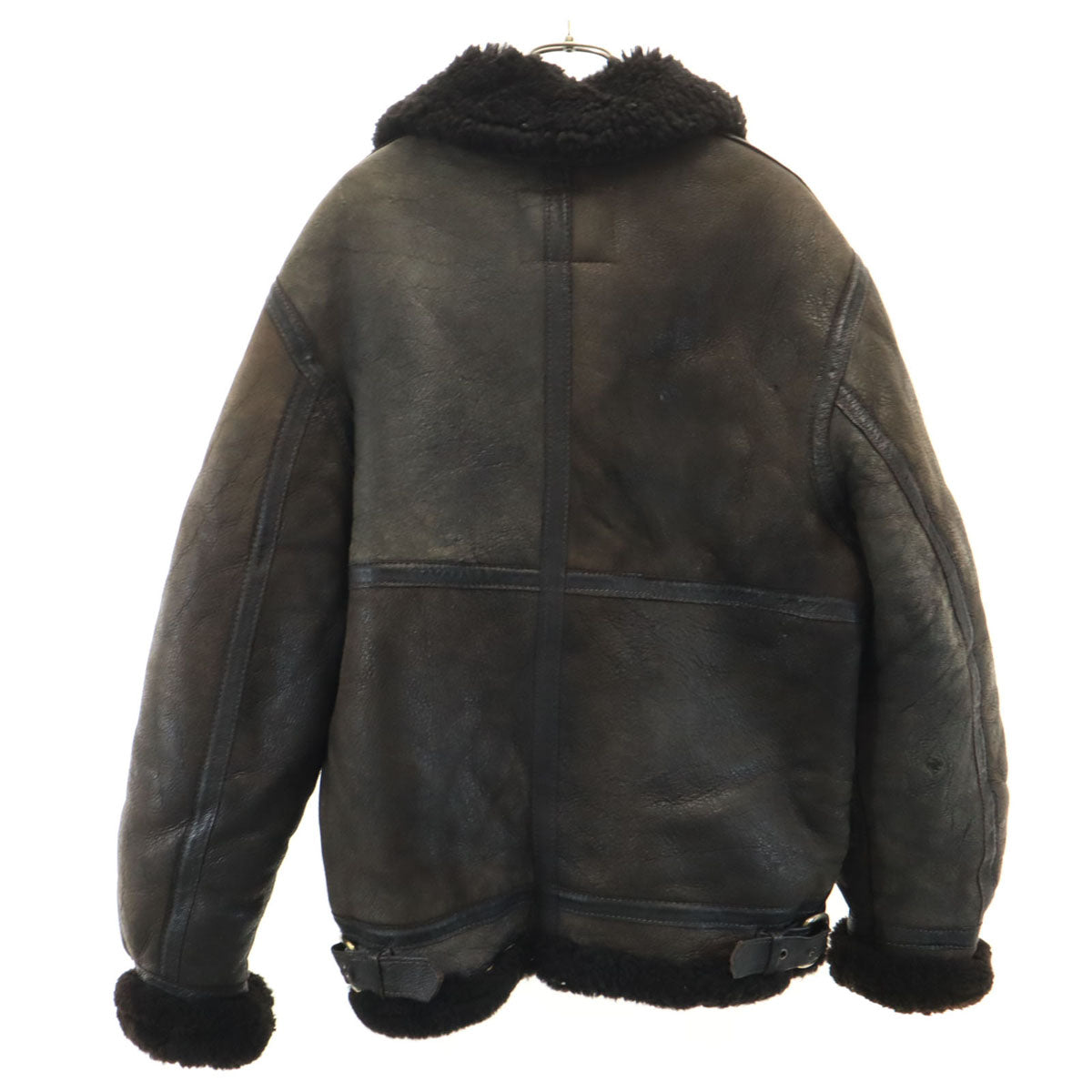 schott ショット USA製 羊革 シープスキン レザー B-3 ムートンジャケット 36 ブラウン ボマー フライト メンズ