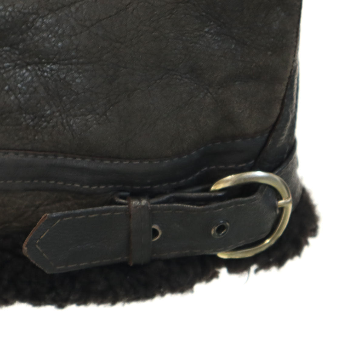 schott ショット USA製 羊革 シープスキン レザー B-3 ムートンジャケット 36 ブラウン ボマー フライト メンズ