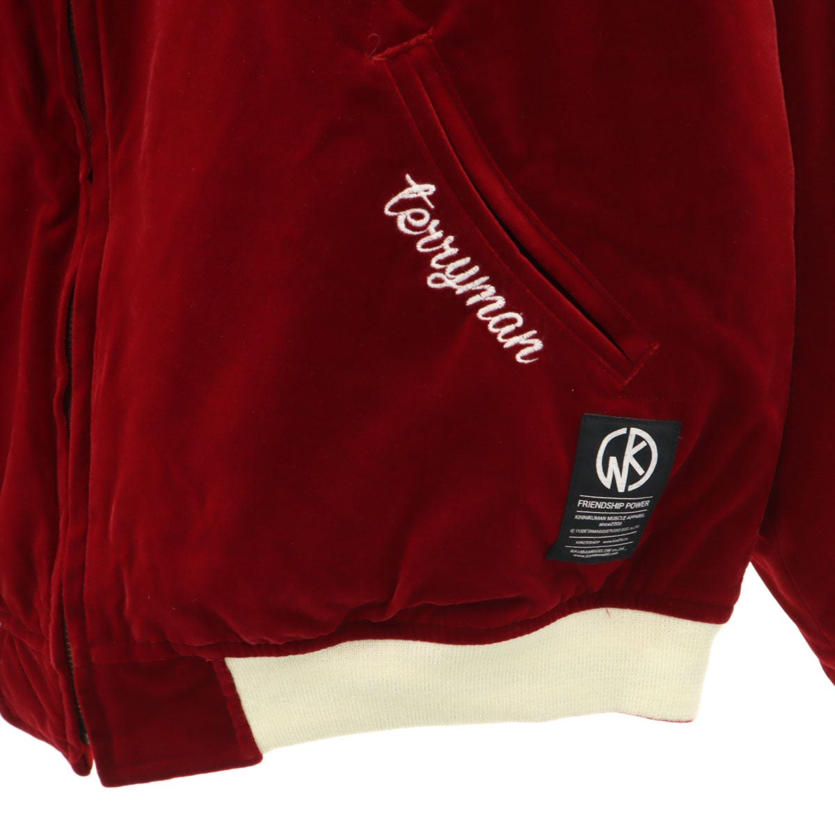 未使用 BILLVAN ビルバン キン肉マン コラボ テリーマン ジェロニモ リバーシブル スカジャン 42 レッド メンズ