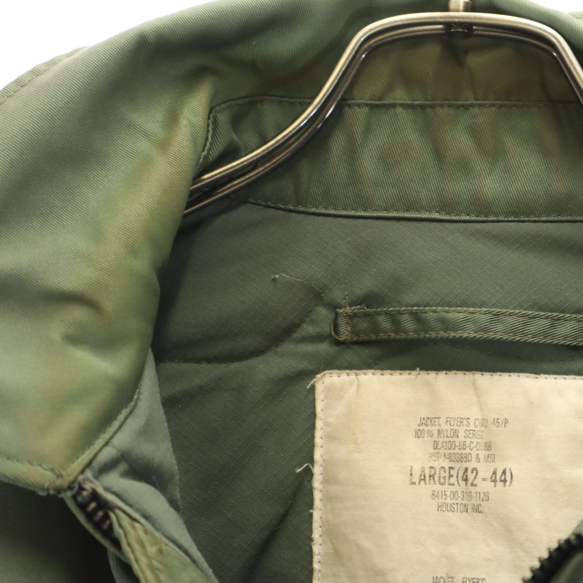 HOUSTON ヒューストン CWU 45/P フライトジャケット L カーキ メンズ