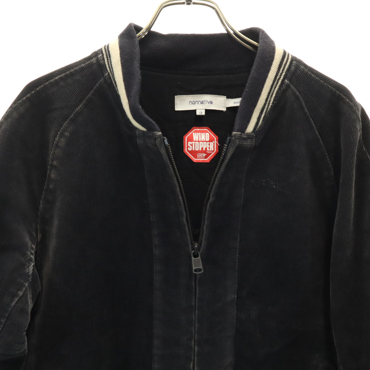 nonnative ノンネイティブ 日本製 コーデュロイ スチューデント ジャケット 2 ブラック系 中綿 ウインドストッパー メンズ