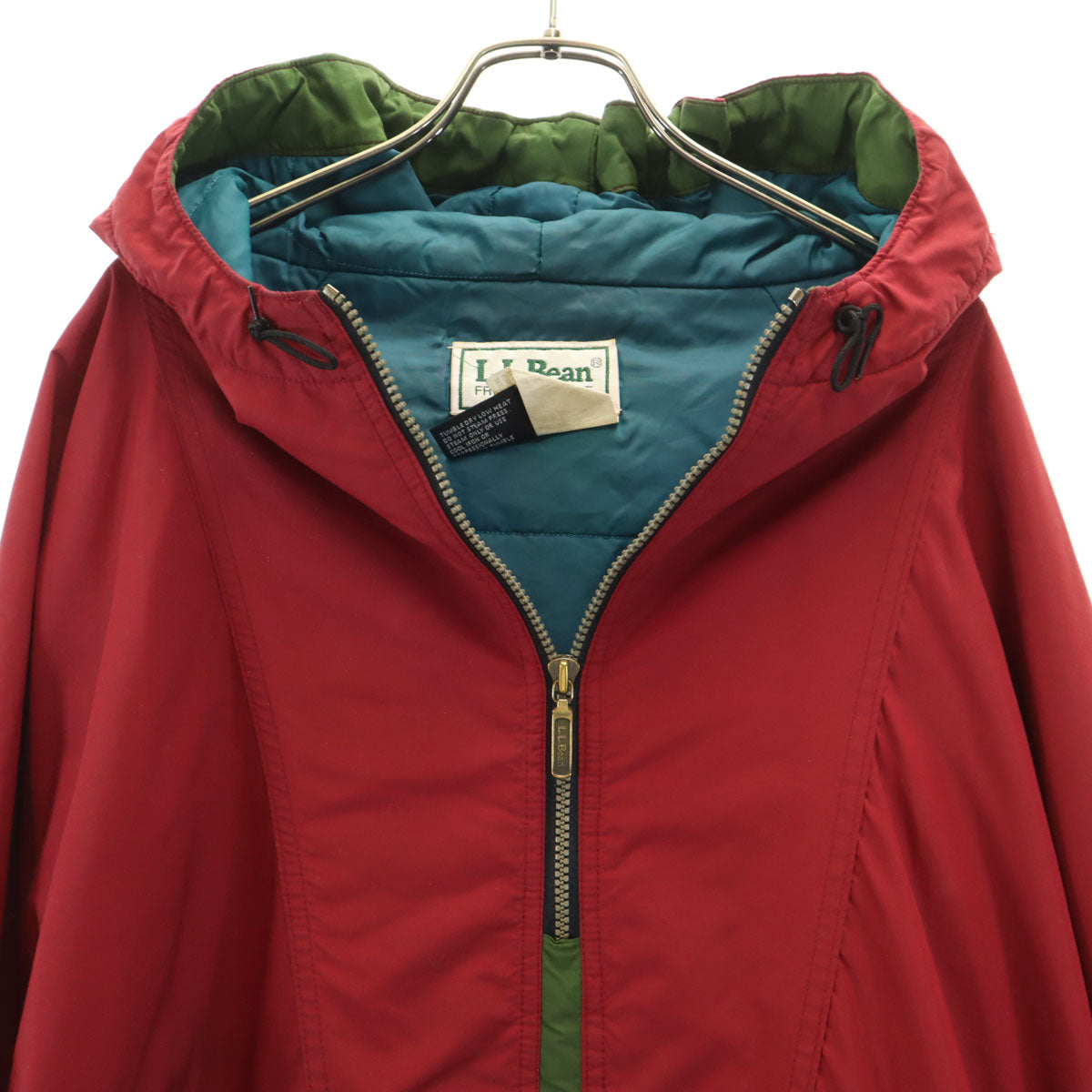 L.L.Bean エルエルビーン 90s USA製 オールド アノラックパーカー L レッド系 アウトドア 中綿 メンズ