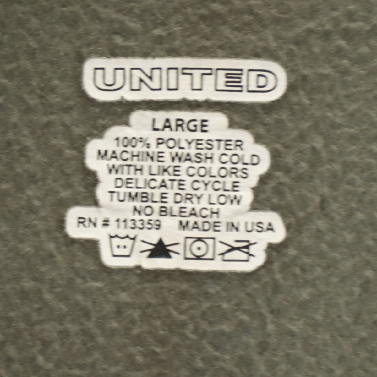 UNITED ユナイテッド USA製 フリースジャケット L カーキ メンズ