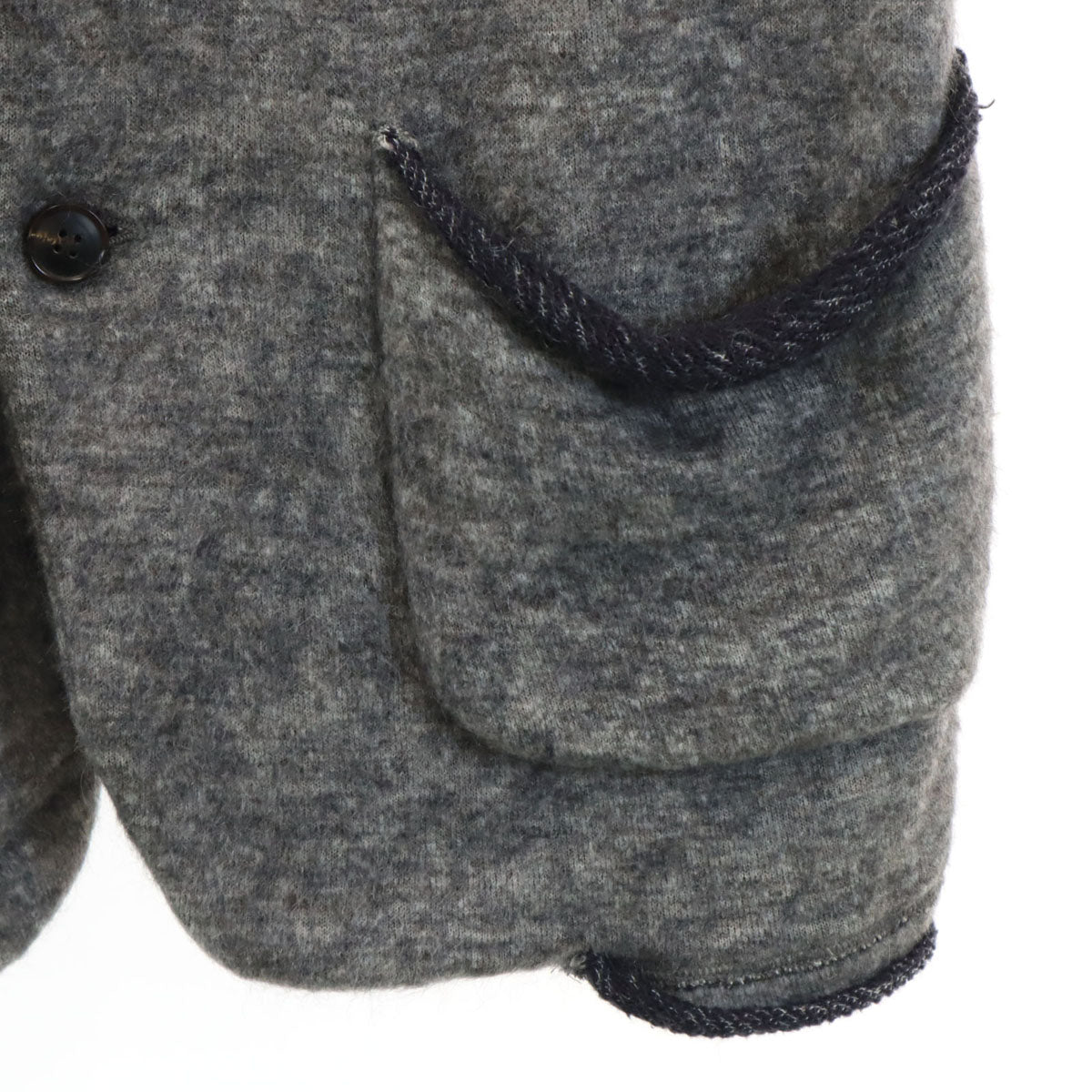 08sircus ゼロエイトサーカス モヘヤブレンド ニットジャケット 2/48 グレー メンズ