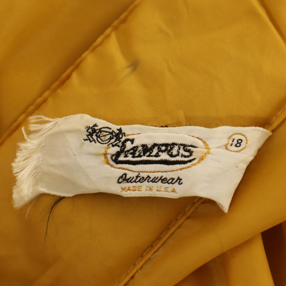 CAMPUS キャンパス 60s ヴィンテージ USA製 タロンジップ ジップアップ ジャケット 18 イエロー メンズ