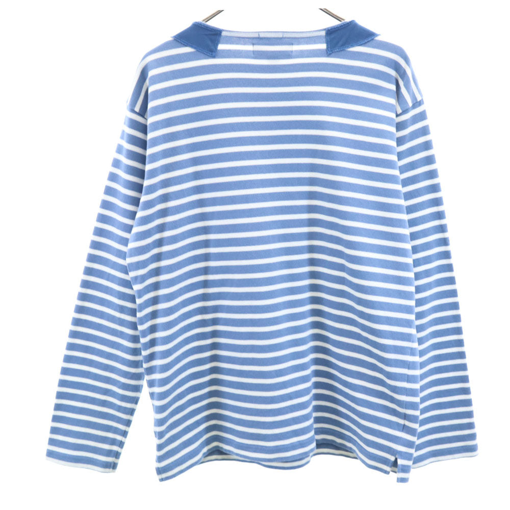 Nigel Cabourn ナイジェルケーボン 日本製 ボーダー柄 長袖 カットソー 50 ブルー メンズ