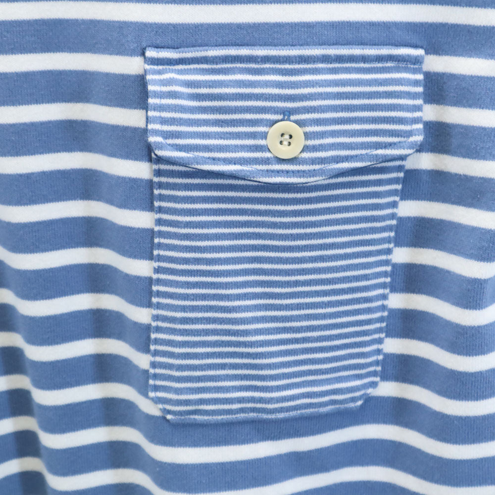 Nigel Cabourn ナイジェルケーボン 日本製 ボーダー柄 長袖 カットソー 50 ブルー メンズ