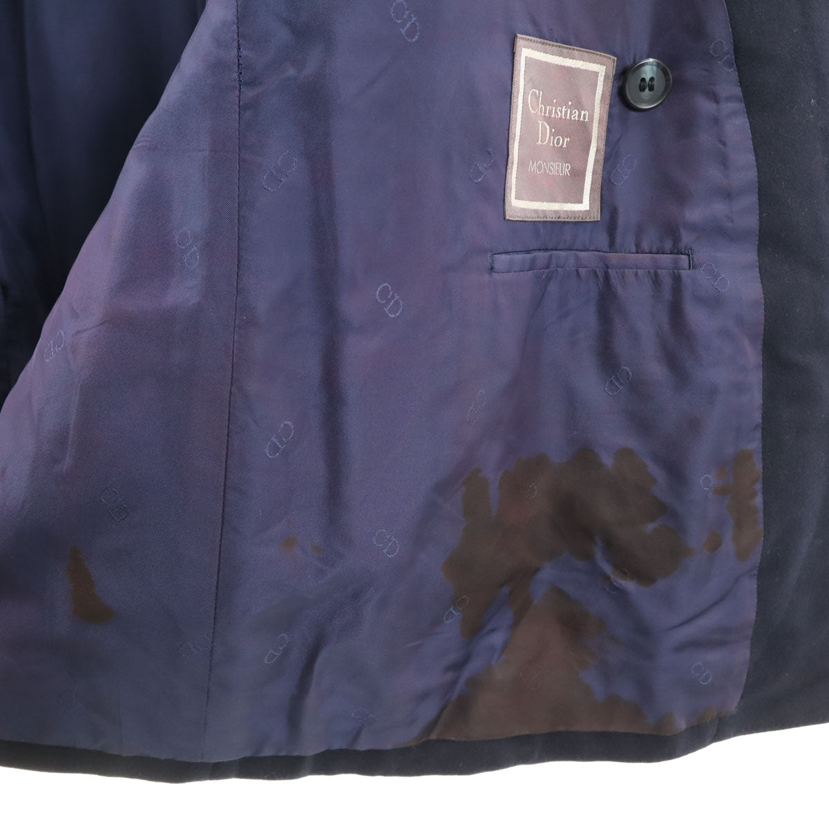 Christian Dior MONSIEUR クリスチャンディオール ムッシュ 90s オールド テーラードジャケット 100-94-170 ネイビー メンズ