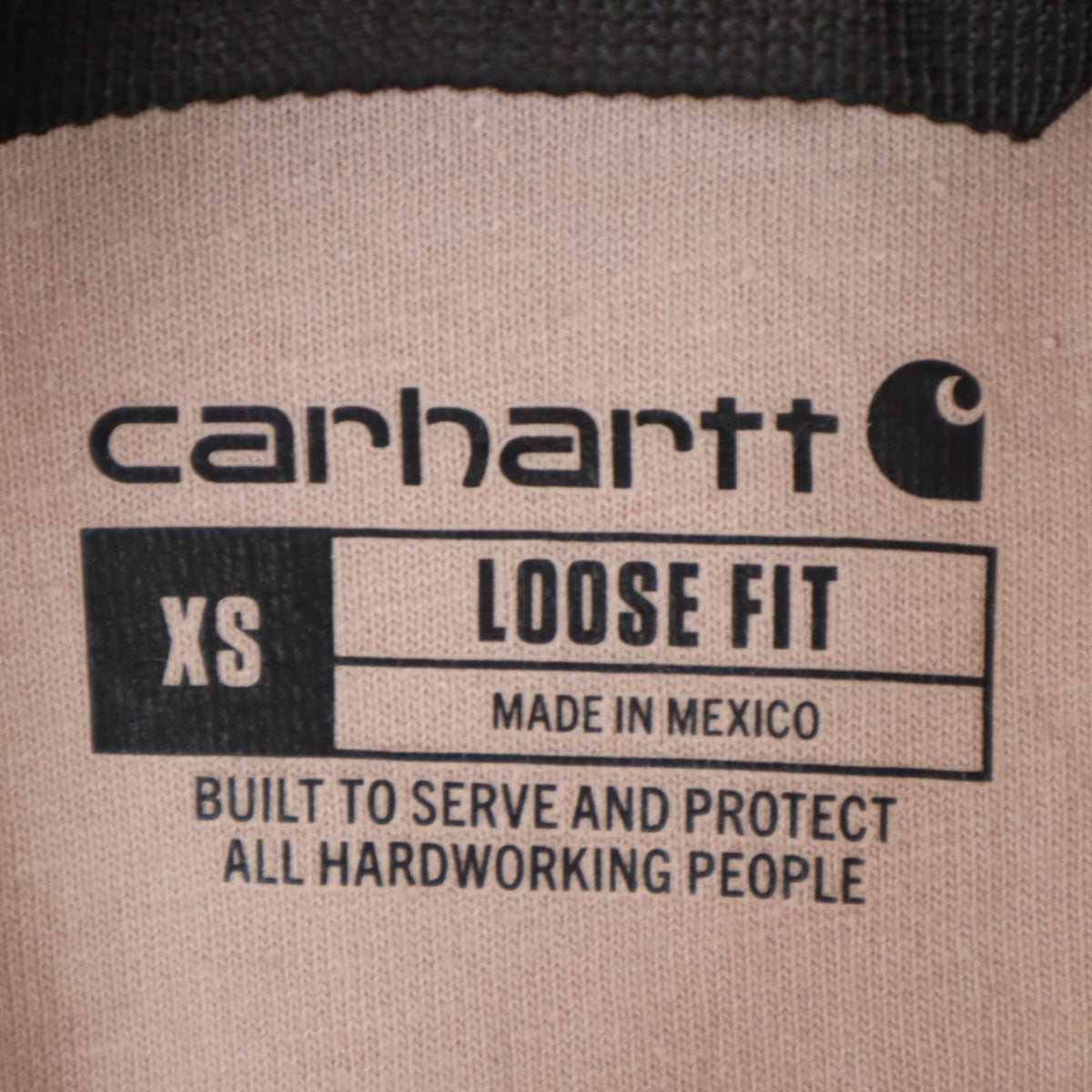 Carhartt カーハート 長袖 スウェットパーカー XS くすみピンク 裏起毛 プルオーバー メンズ