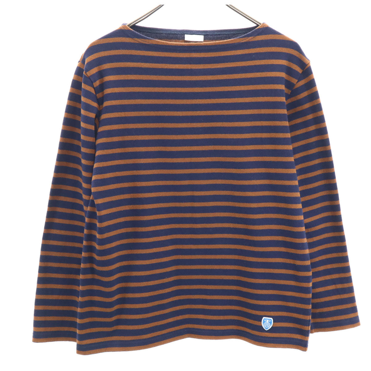 ORCIVAL オーシバル フランス製 ボーダー柄 長袖 バスクシャツ 3 ブラウン メンズ