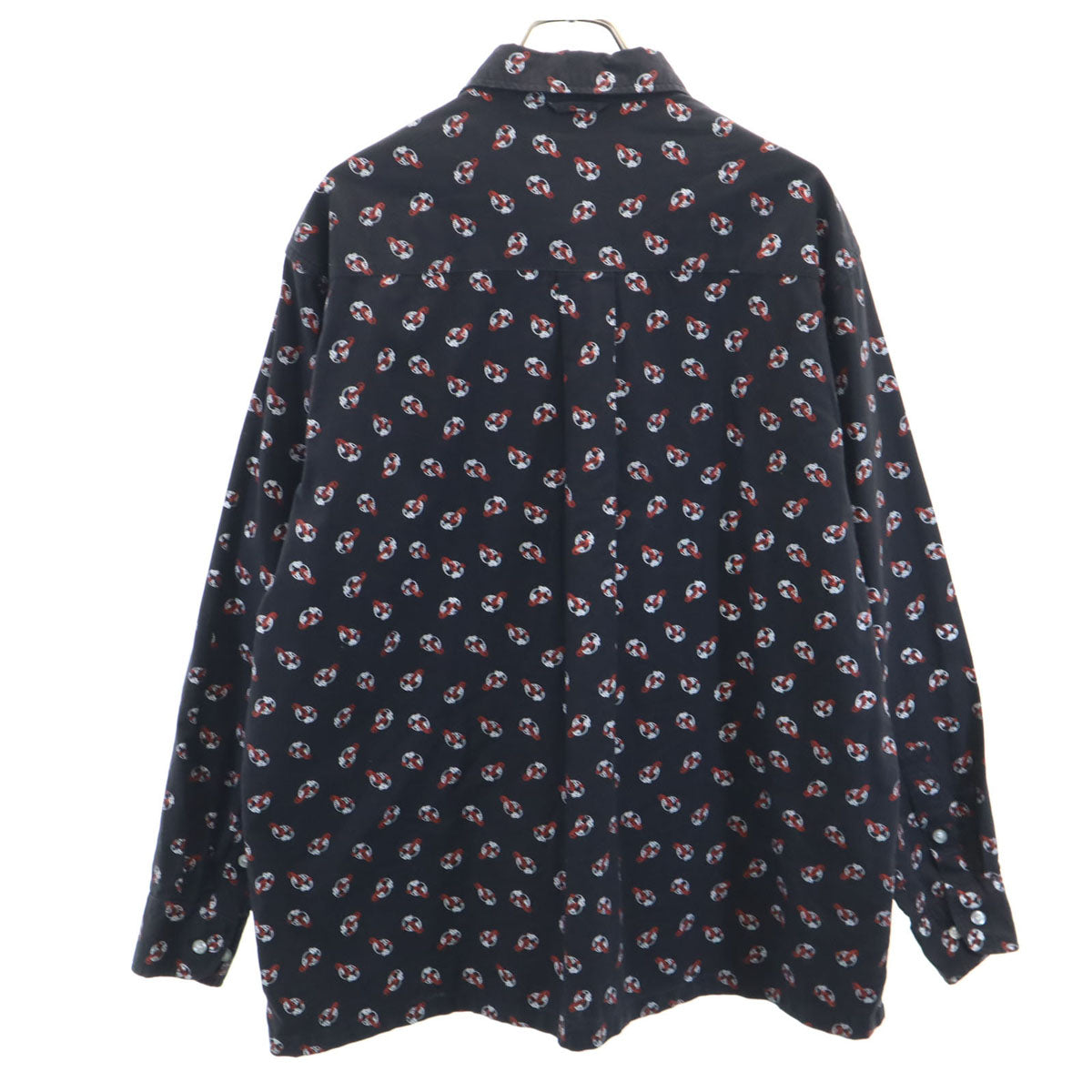 SOHK ショック 総柄 長袖 シャツ XXL ブラック ビッグサイズ メンズ