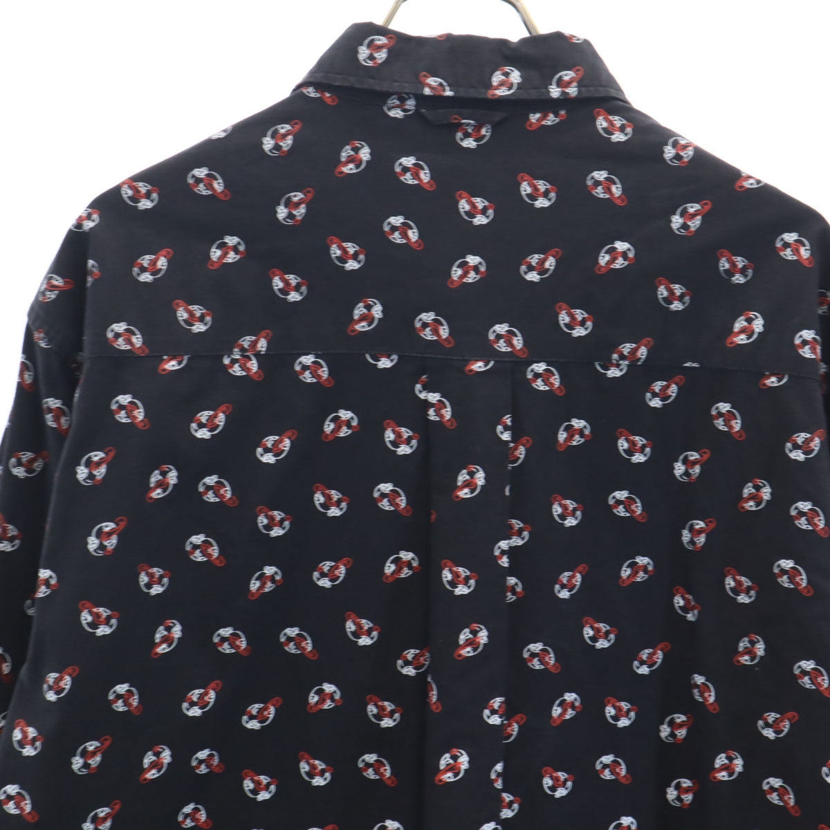 SOHK ショック 総柄 長袖 シャツ XXL ブラック ビッグサイズ メンズ