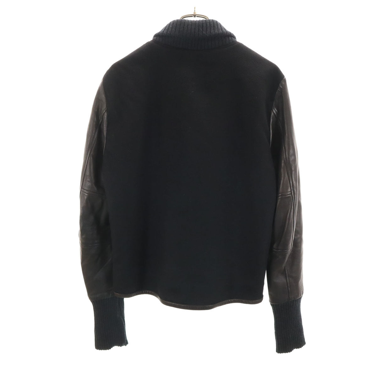 slow gun & co スローガンアンドコー 日本製 切替 ジャケット 3 ブラック 袖レザー レディース