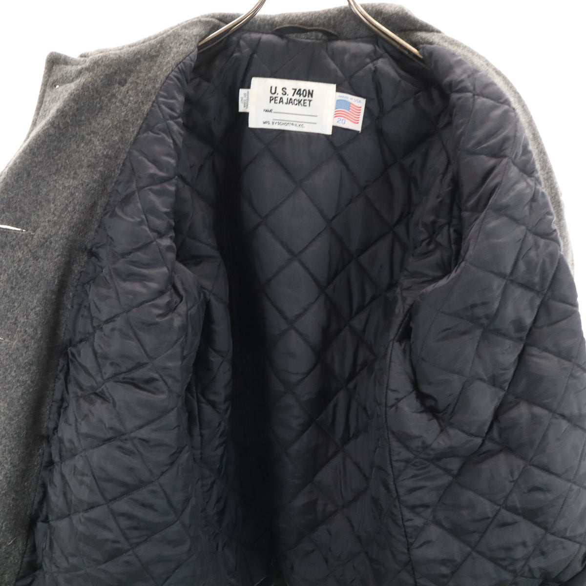 schott ショット USA製 ショート ピーコート 20 グレー U.S.740N メンズ