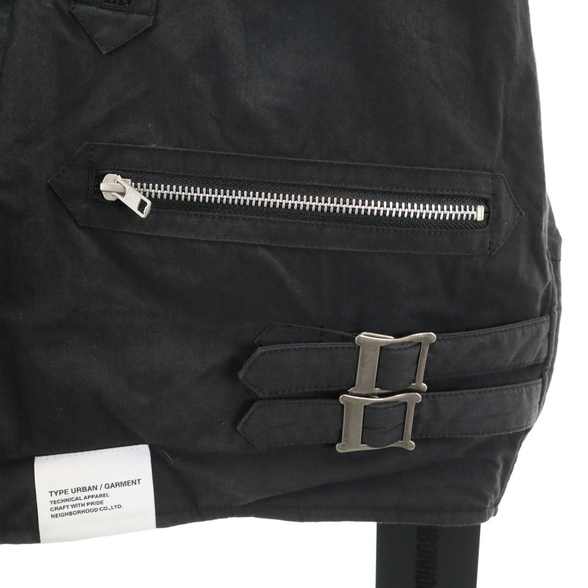 美品 NEIGHBORHOOD ネイバーフッド スタンドカラー ライダースジャケット M ブラック 中綿 メンズ