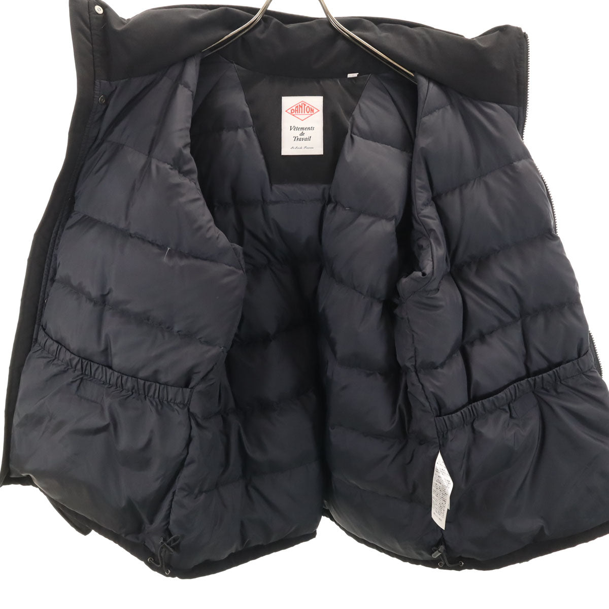 Danton ダントン フーデッド ダウンジャケット S ブラック メンズ