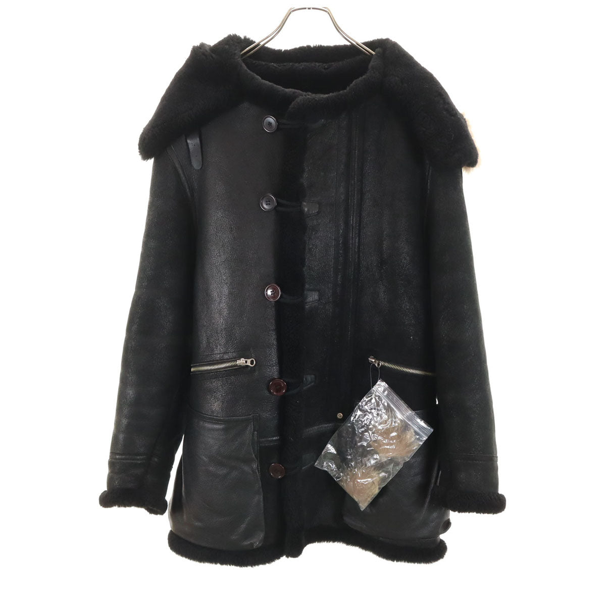 AVIREX アヴィレックス B-7 ムートン フライトジャケット M ブラック アラスカ メンズ