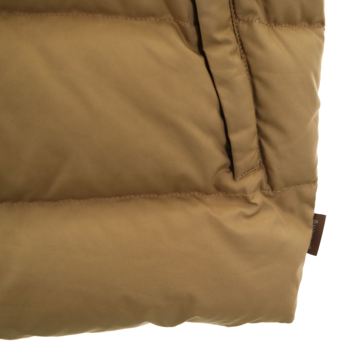 MONCLER モンクレール ファー付き ダウンジャケット 0 0 カーキベージュ レディース