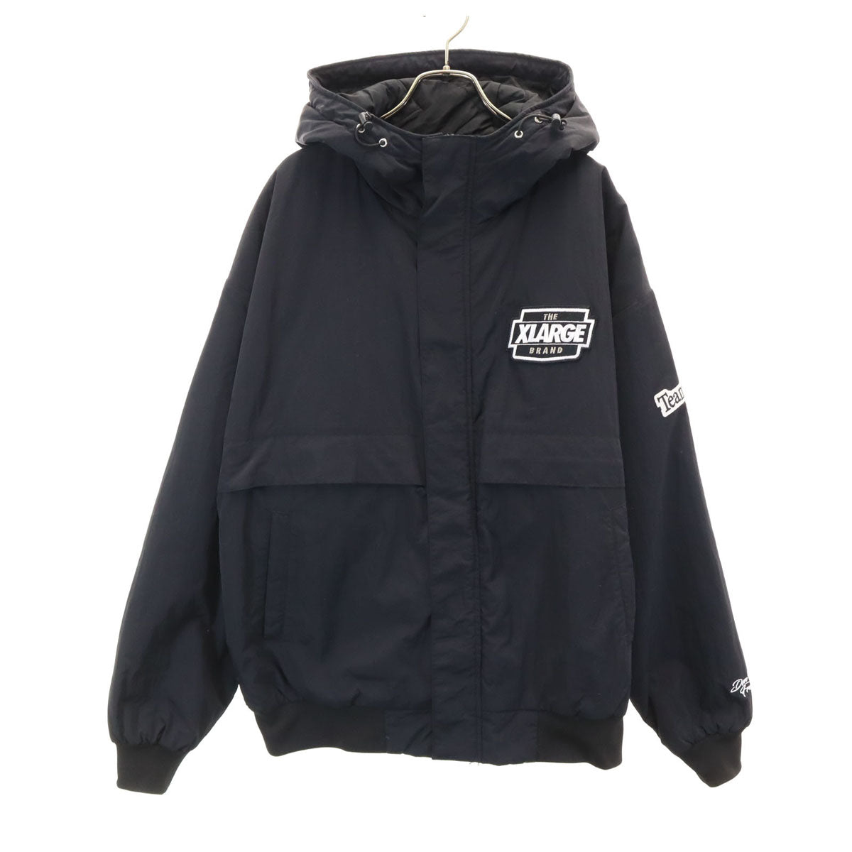 XLARGE エクストララージ ナイロンジャケット L ブラック 薄中綿入り メンズ
