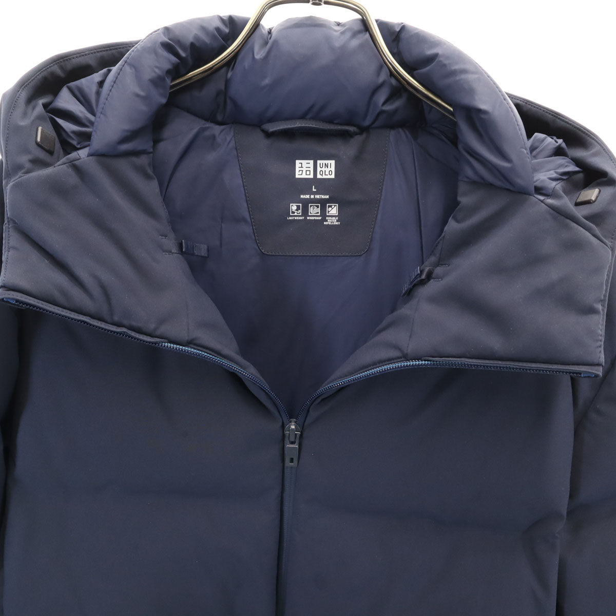 UNIQLO ユニクロ シームレス ダウンパーカー L ネイビー メンズ