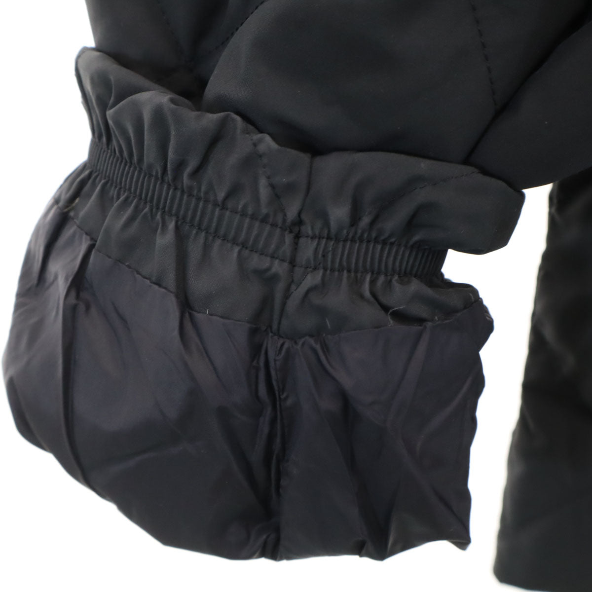 TAION タイオン UNFILO アンフィーロ コラボ ノーカラー キルティング ダウンジャケット ブラック レディース