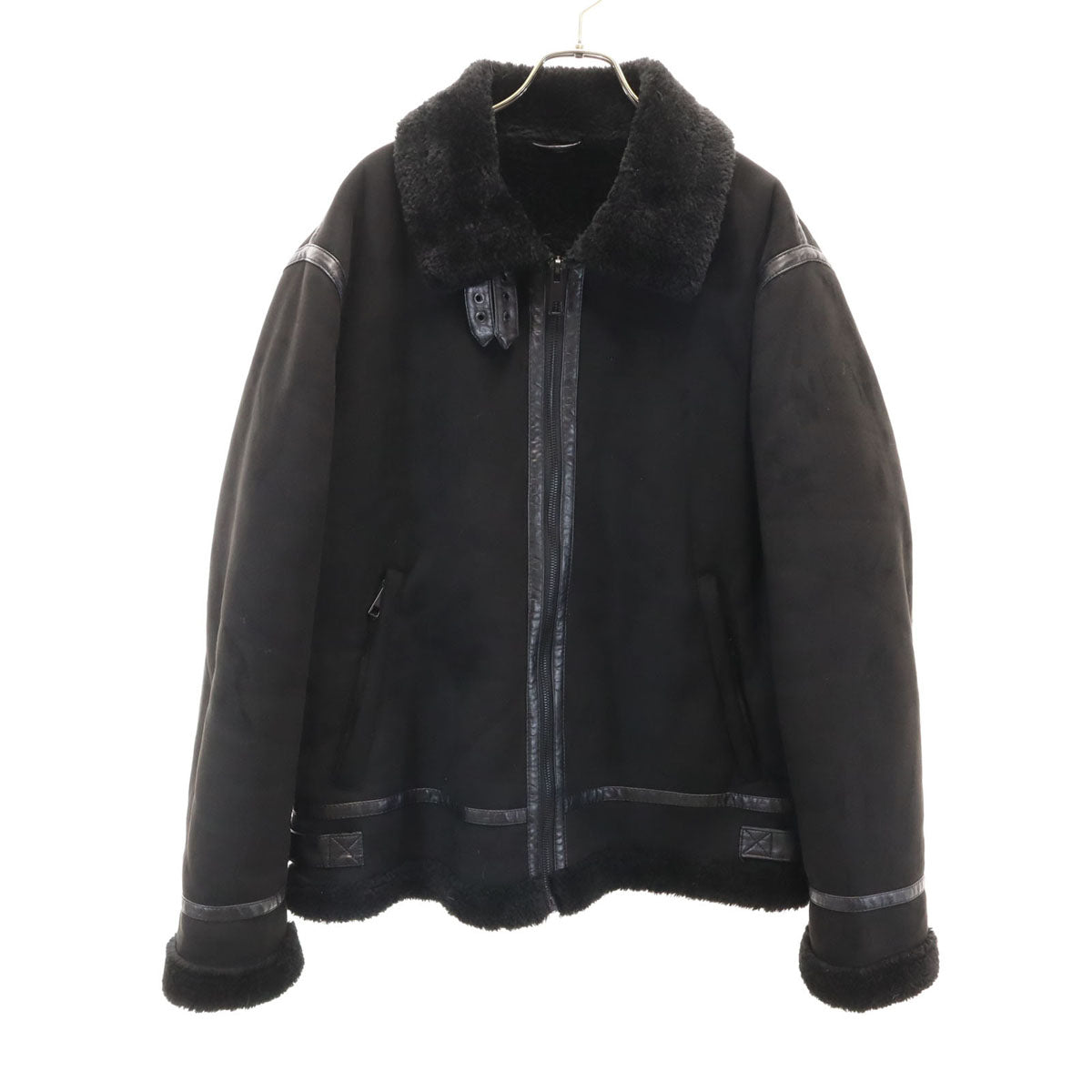 ZARA ザラ スエード ジャケット XL ブラック 裏ボア メンズ