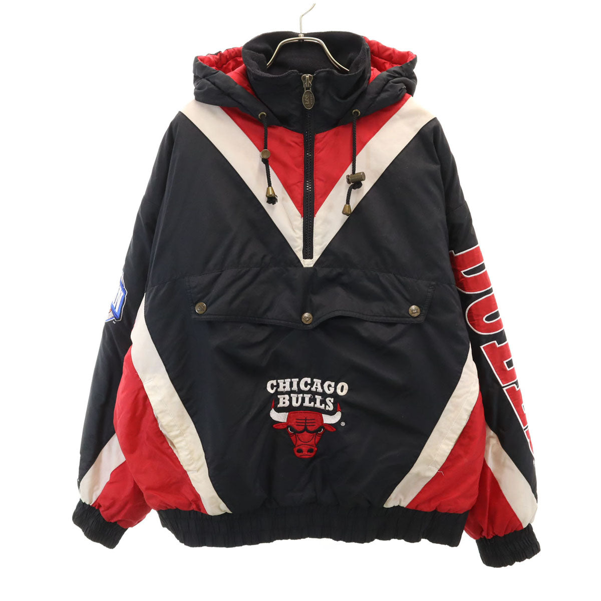 Lee SPORT リースポーツ 90s オールド ハーフジップ ナイロンジャケット L ブラック NBA シカゴブルズ プルオーバー メンズ