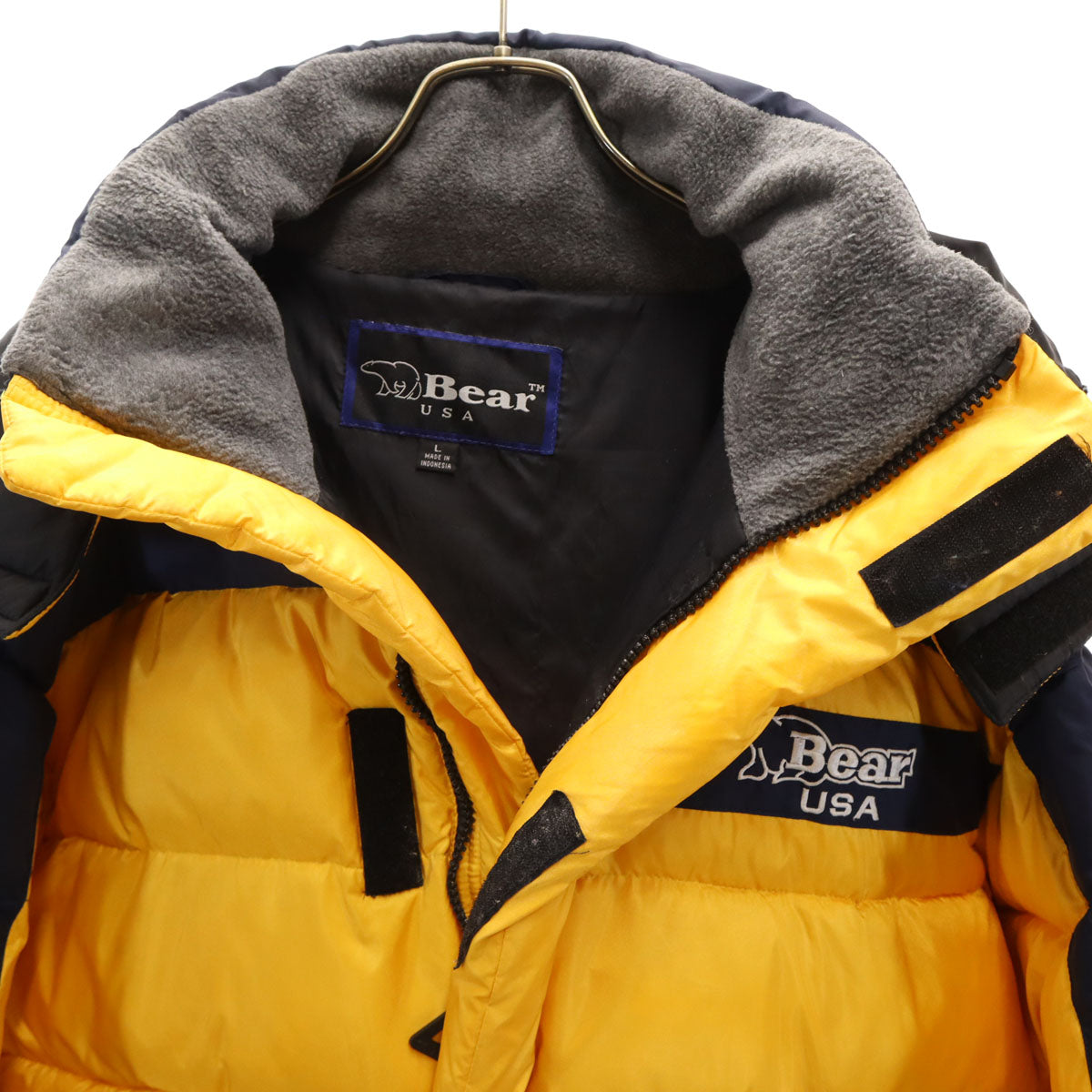 Bear ベアー 90s オールド スノーボード ダウンジャケット L イエロー スキー メンズ