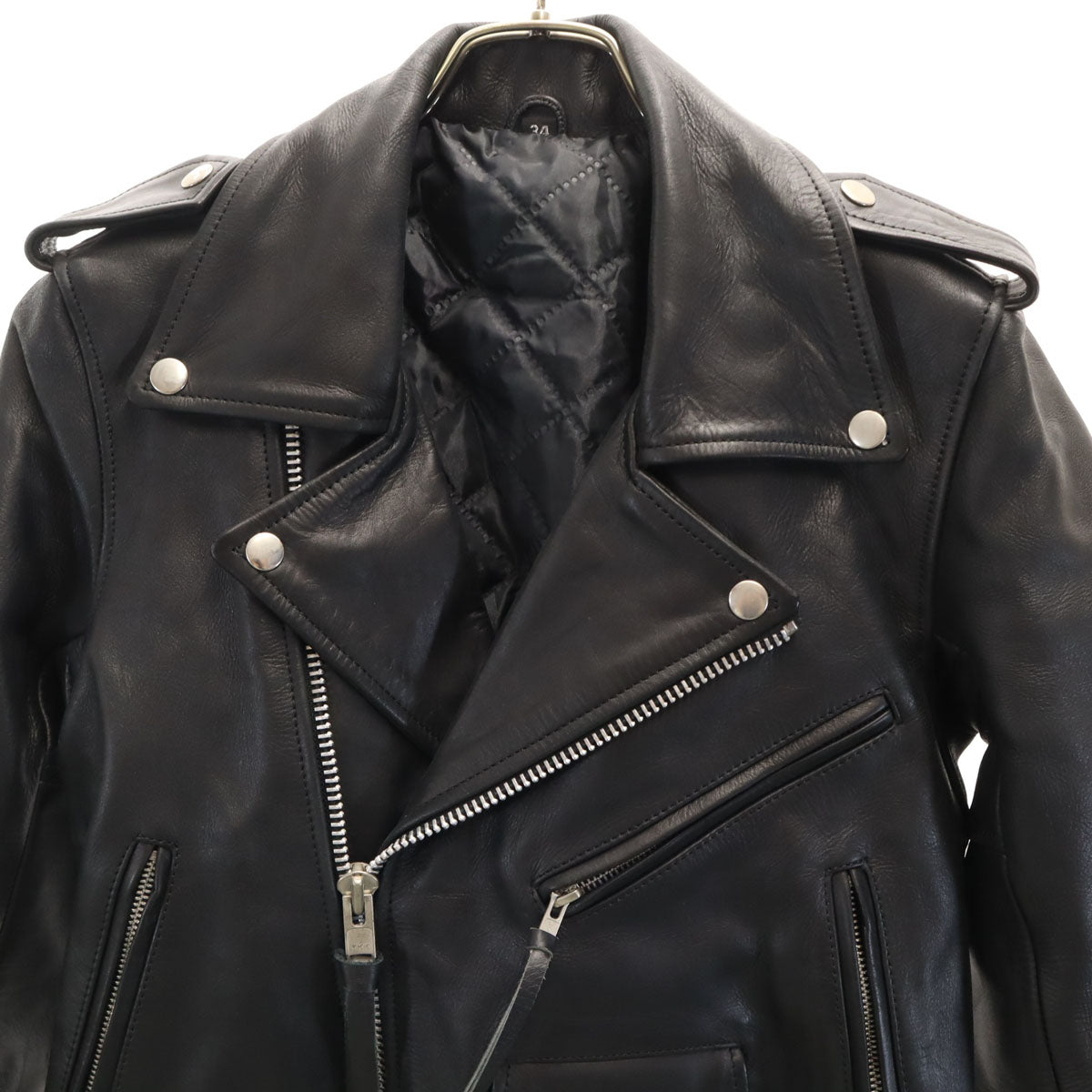 Freedom フリーダム レザー ダブルライダースジャケット 34 ブラック メンズ