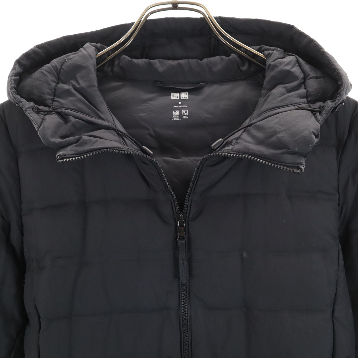 UNIQLO ユニクロ ウルトラライト シームレス ダウンパーカー M ブラック 収納袋付き レディース