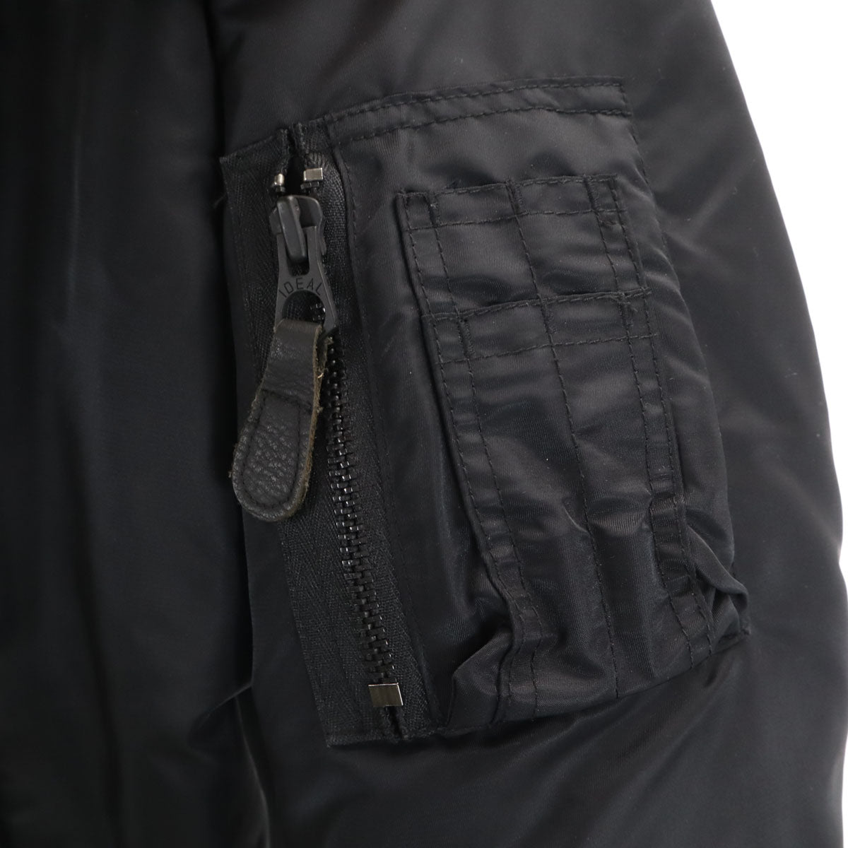 HOUSTON ヒューストン バック刺繍 AIR BORNE 5TH MA-1 フライトジャケット XL ブラック 中綿 龍 虎 メンズ