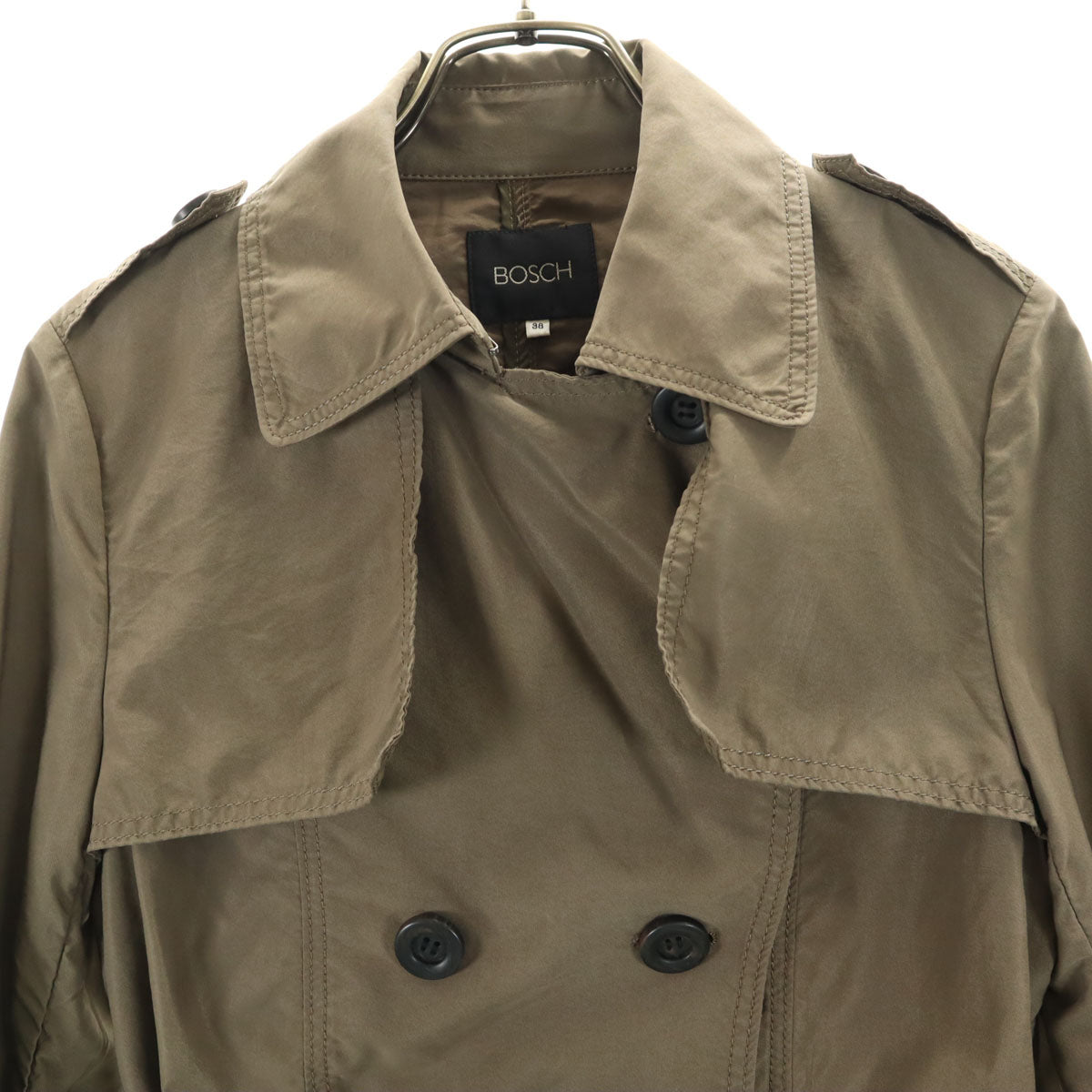 BOSCH ボッシュ トレンチ ジャケット 38 カーキブラウン レディース