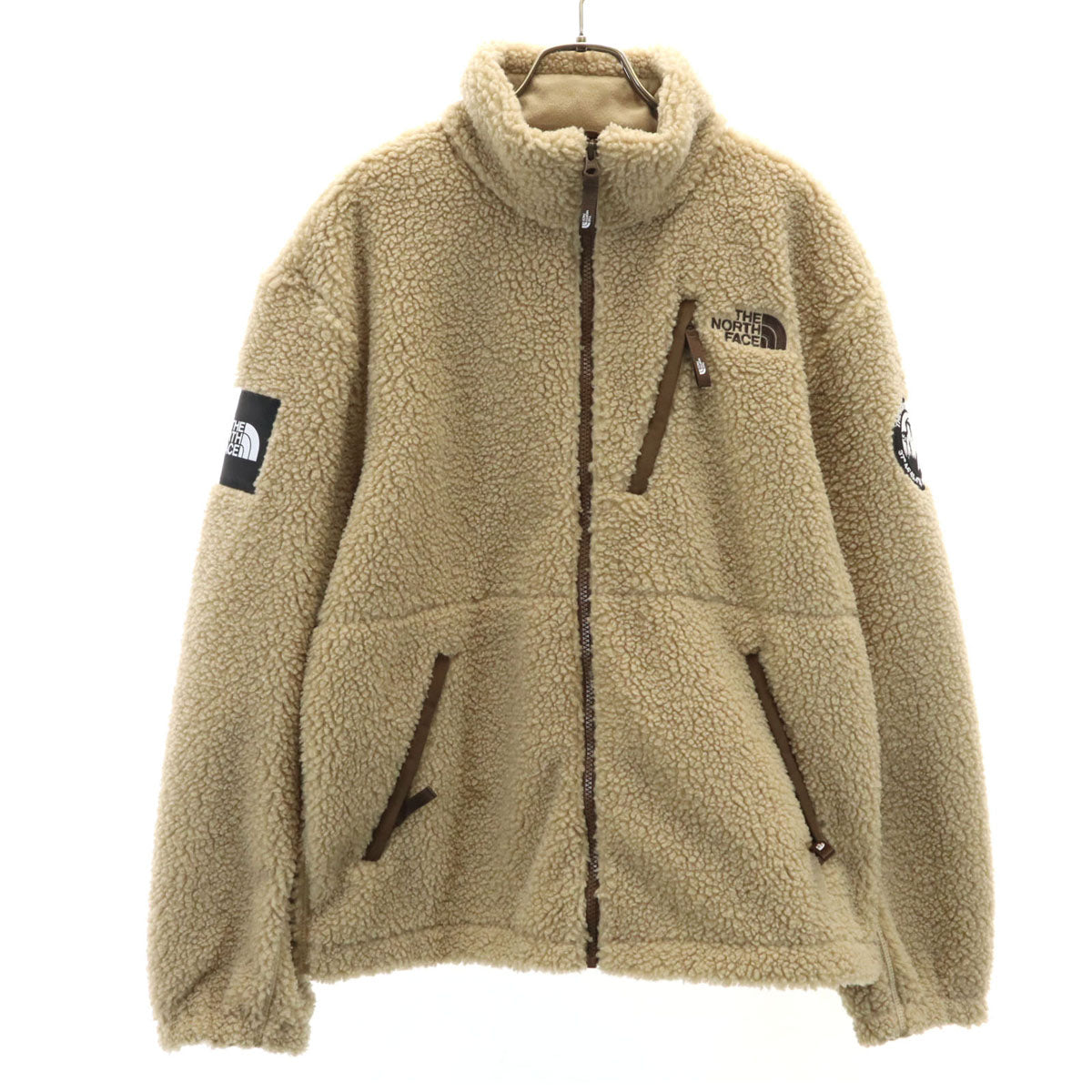 美品 THE NORTH FACE ザノースフェイス ボア フリースジャケット M ベージュ アウトドア NJ4FN50K メンズ