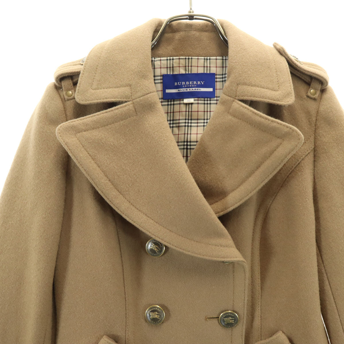 BURBERRY BLUE LABEL バーバリーブルーレーベル ウールブレンド 裏ノバ