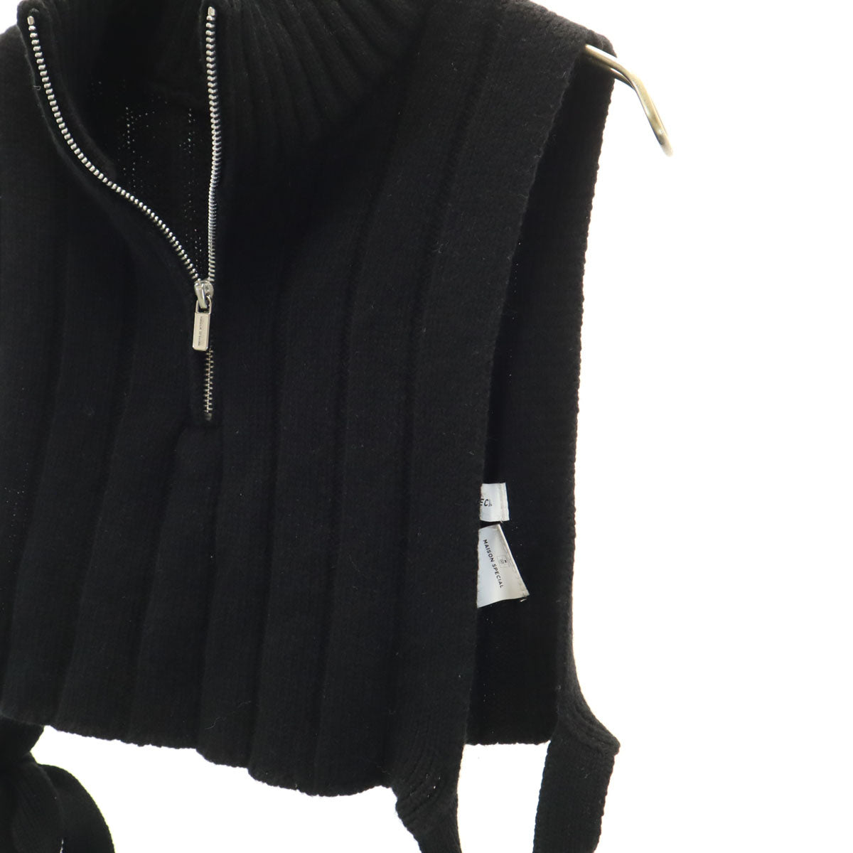 MAISON SPECIAL メゾンスペシャル ニットベスト FREE ブラック レディース
