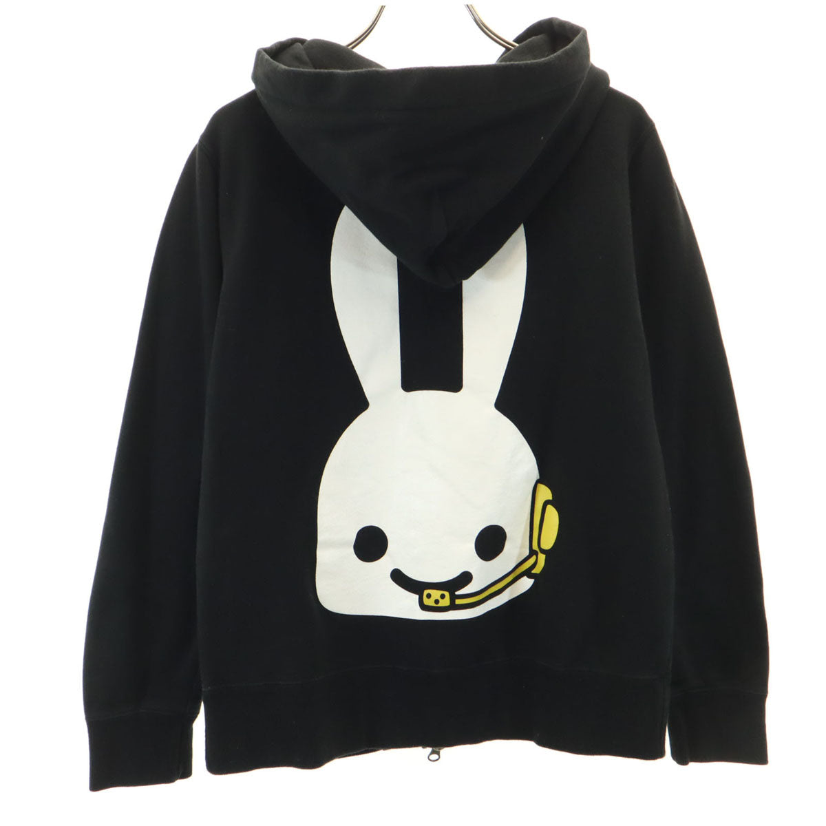 CUNE キューン バックプリント 長袖 スウェット ジップパーカー S ブラック レディース