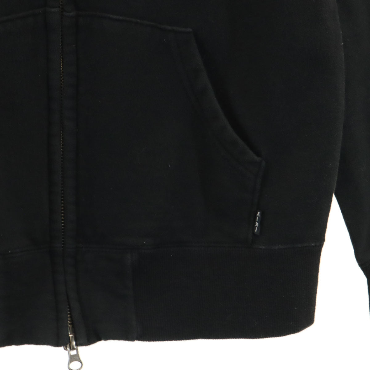 CUNE キューン バックプリント 長袖 スウェット ジップパーカー S ブラック レディース