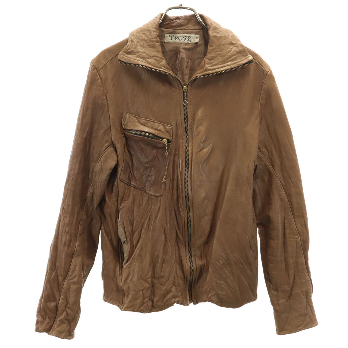 TROVE トローヴ 牛革 レザージャケット 2 ブラウン メンズ