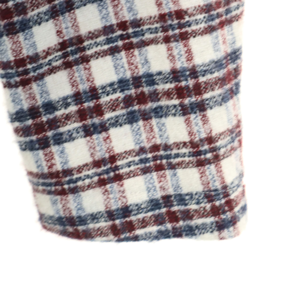 美品 T-JACKET ティージャケット チェック柄 スリムフィット テーラードジャケット XS ホワイト アンコン メンズ