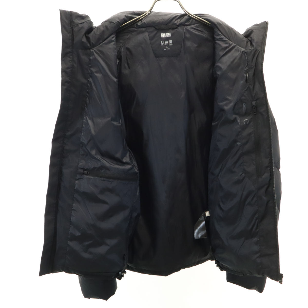 UNIQLO ユニクロ シームレス ダウンジャケット L ブラック メンズ